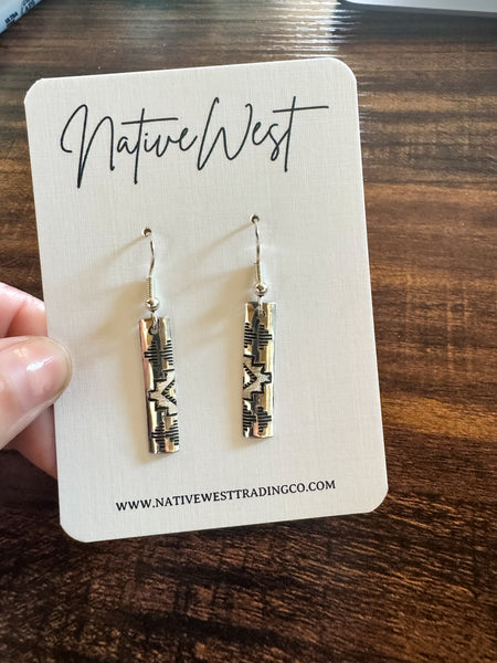 Small Southwest Bar Earrings Style 1