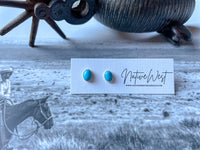 Small Oval Turquoise Studs